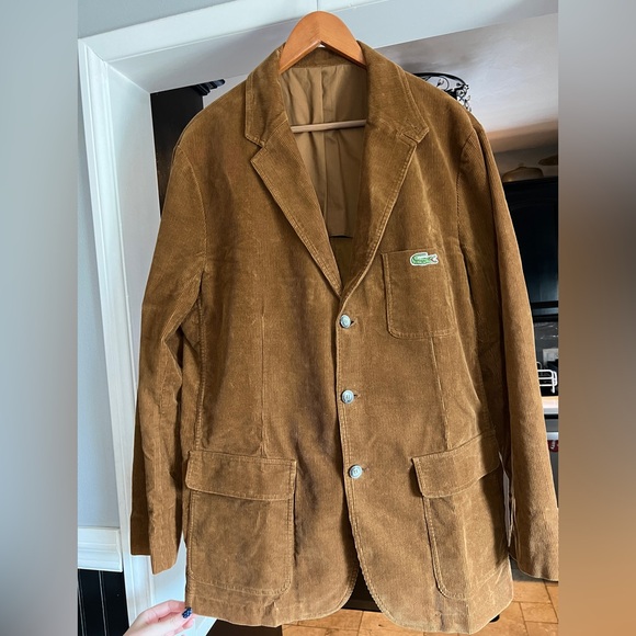 Vintage Lacoste Tan Corduroy Blazer | Dark Academia|Old Money, Preppy 90s|  XL - Picture 9 of 9
